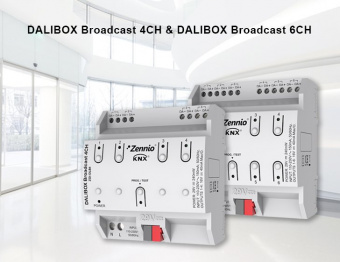 Zennio DALIBOX Broadcast 6CH -  KNX-DALI, 6 , 20  